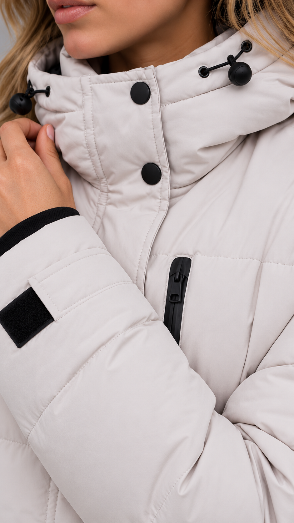 Utility Puffer Jacket With Detachable Hood
