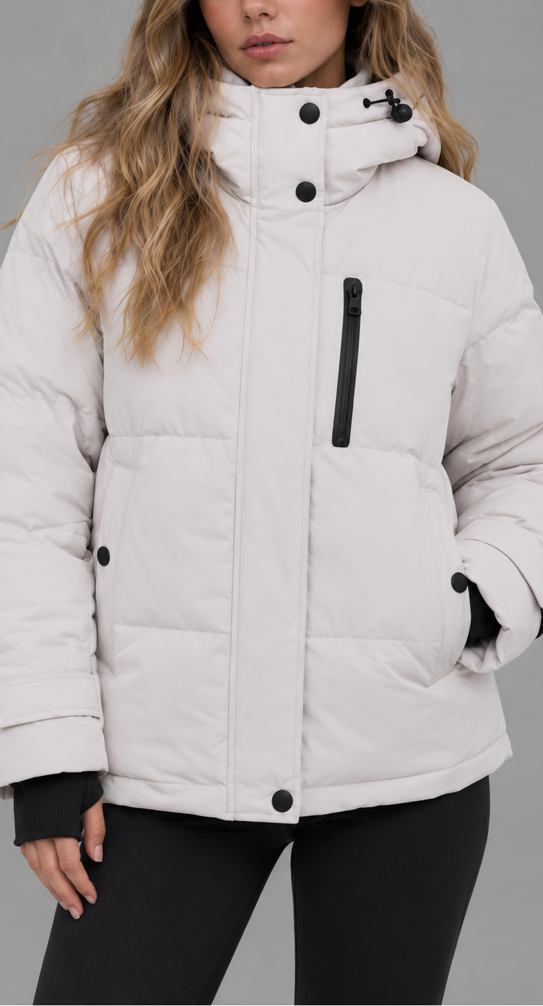 Utility Puffer Jacket With Detachable Hood