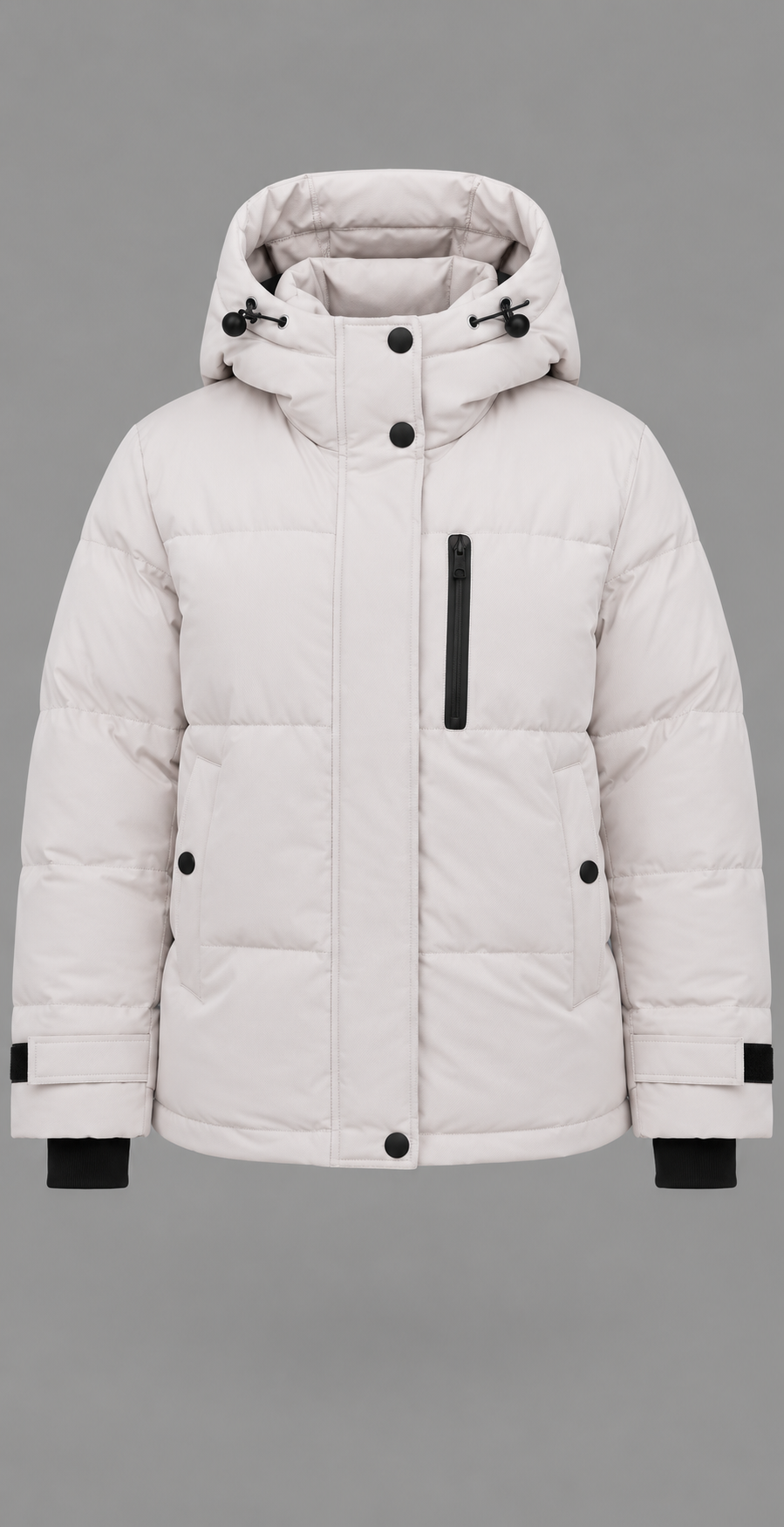 Utility Puffer Jacket With Detachable Hood