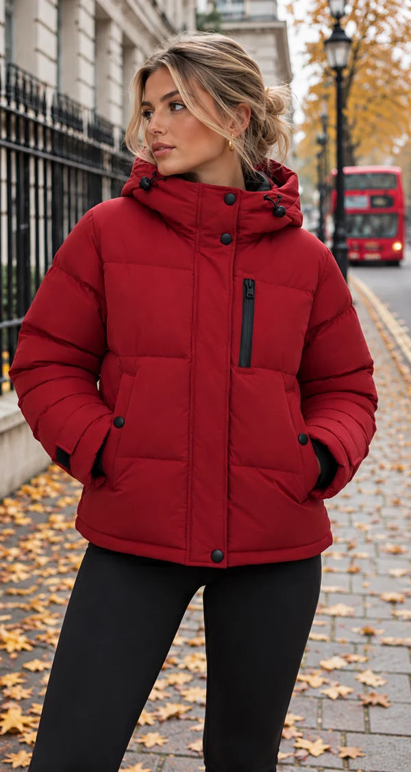 Utility Puffer Jacket With Detachable Hood