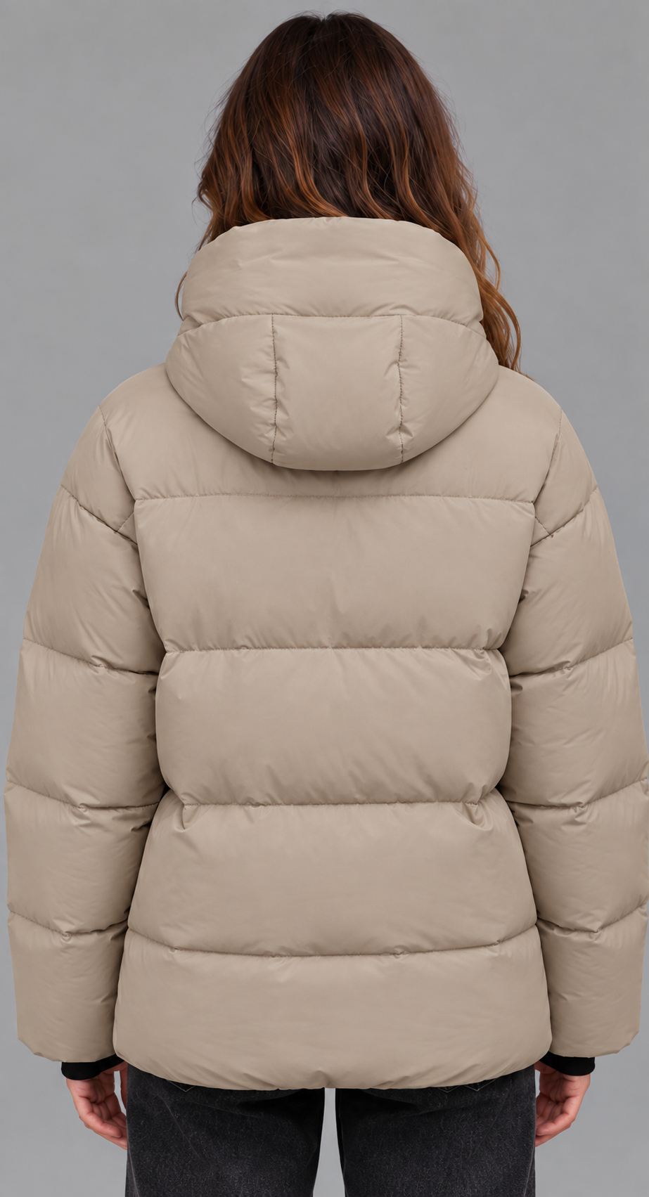 Oversized Quilted Puffer Jacket With Hood