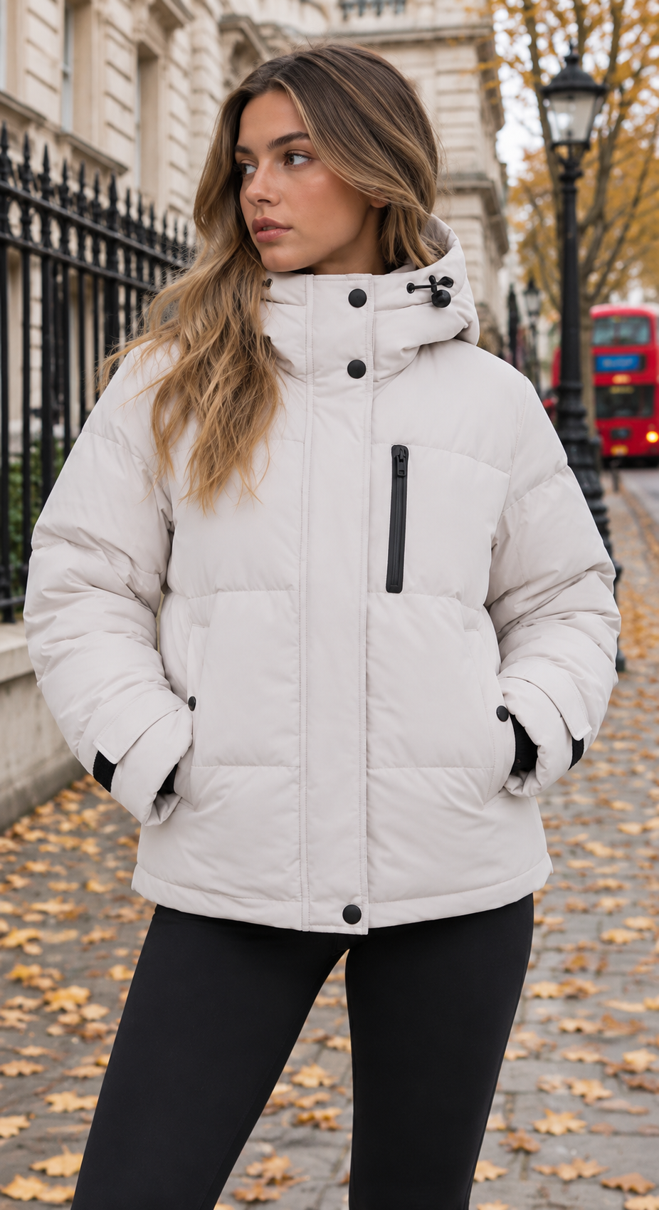 Utility Puffer Jacket With Detachable Hood