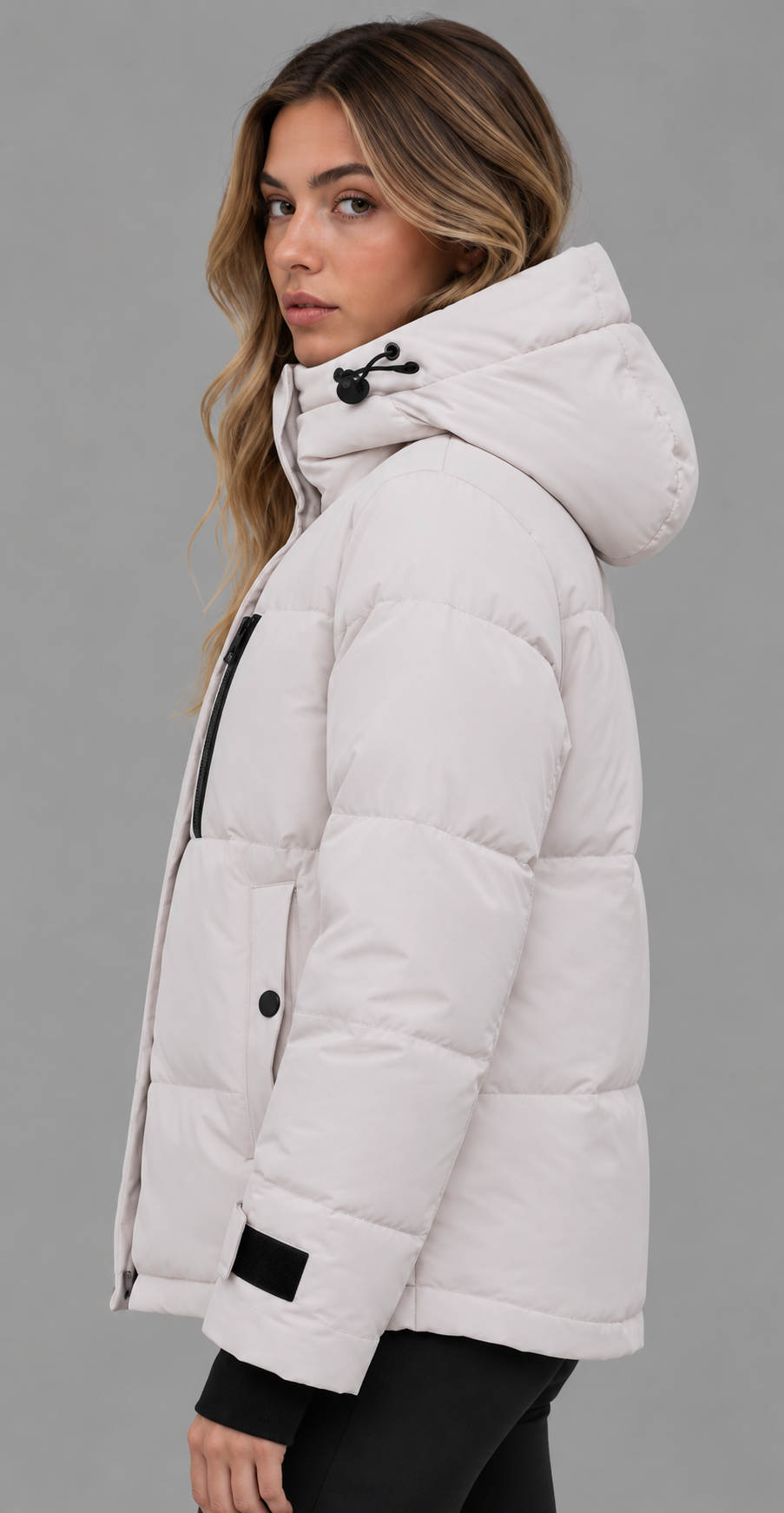 Utility Puffer Jacket With Detachable Hood