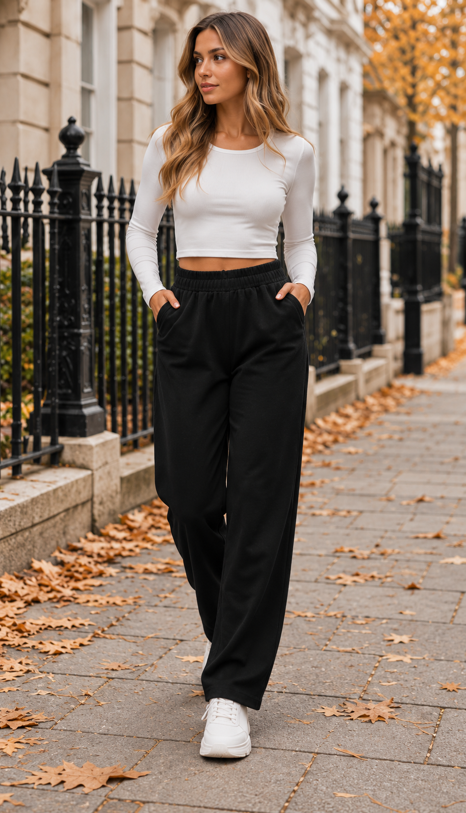 Relaxed Tapered Trousers With Elasticated Waist