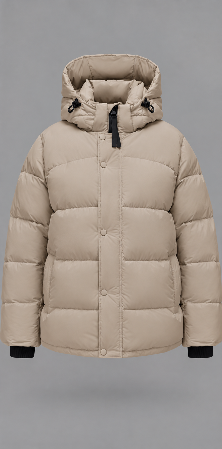 Oversized Quilted Puffer Jacket With Hood